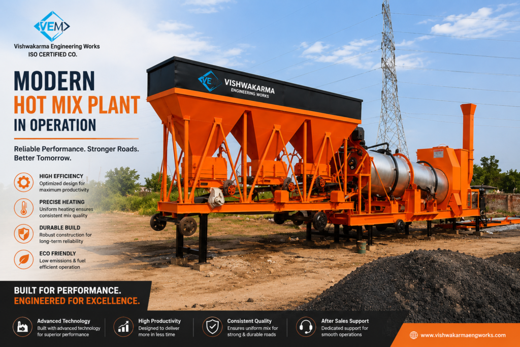 Modern Hot Mix Plant in Operation